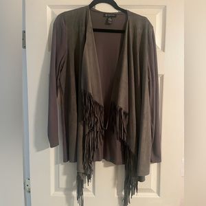 Fringed “suede” jacket